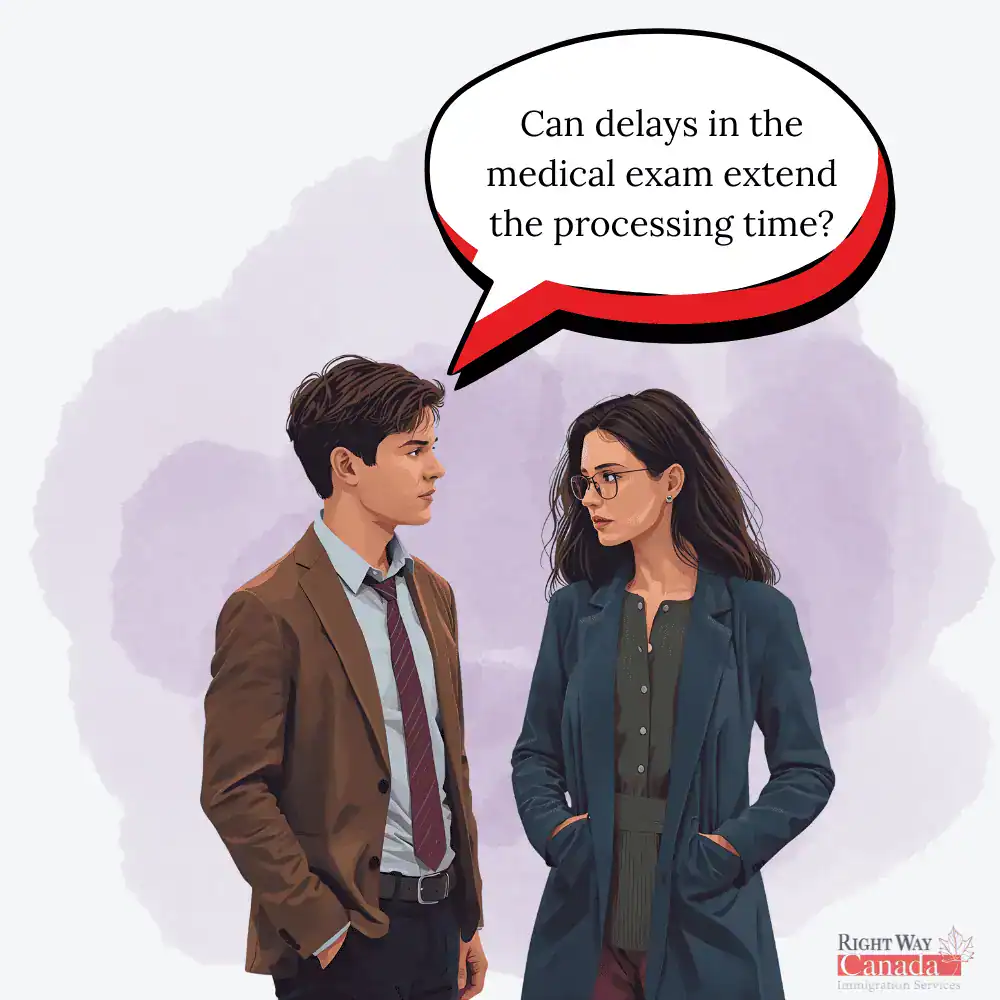Can delays in the medical exam extend the processing time?