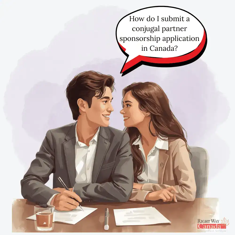 How do I submit a conjugal partner sponsorship application in Canada?