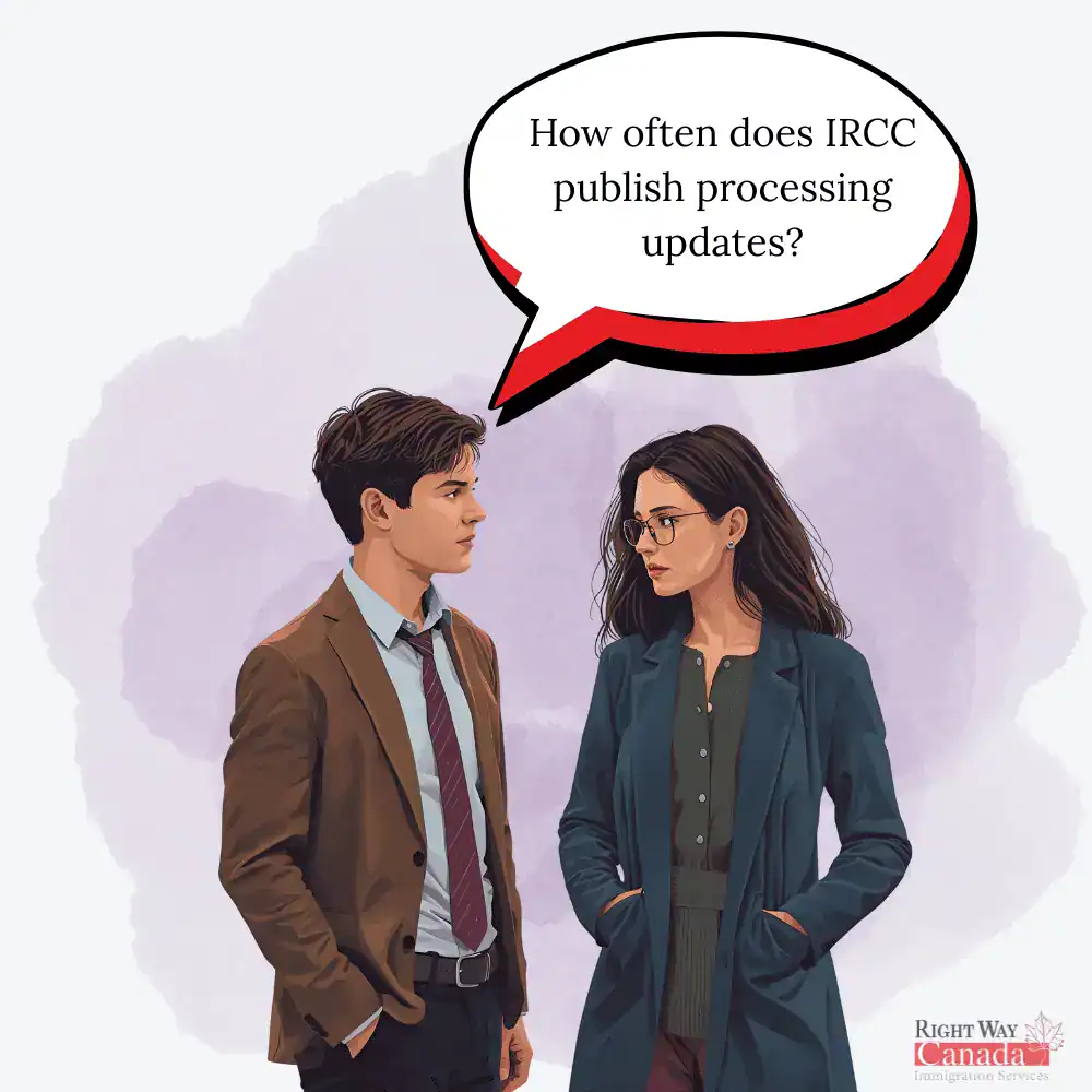 How often does IRCC publish processing updates?