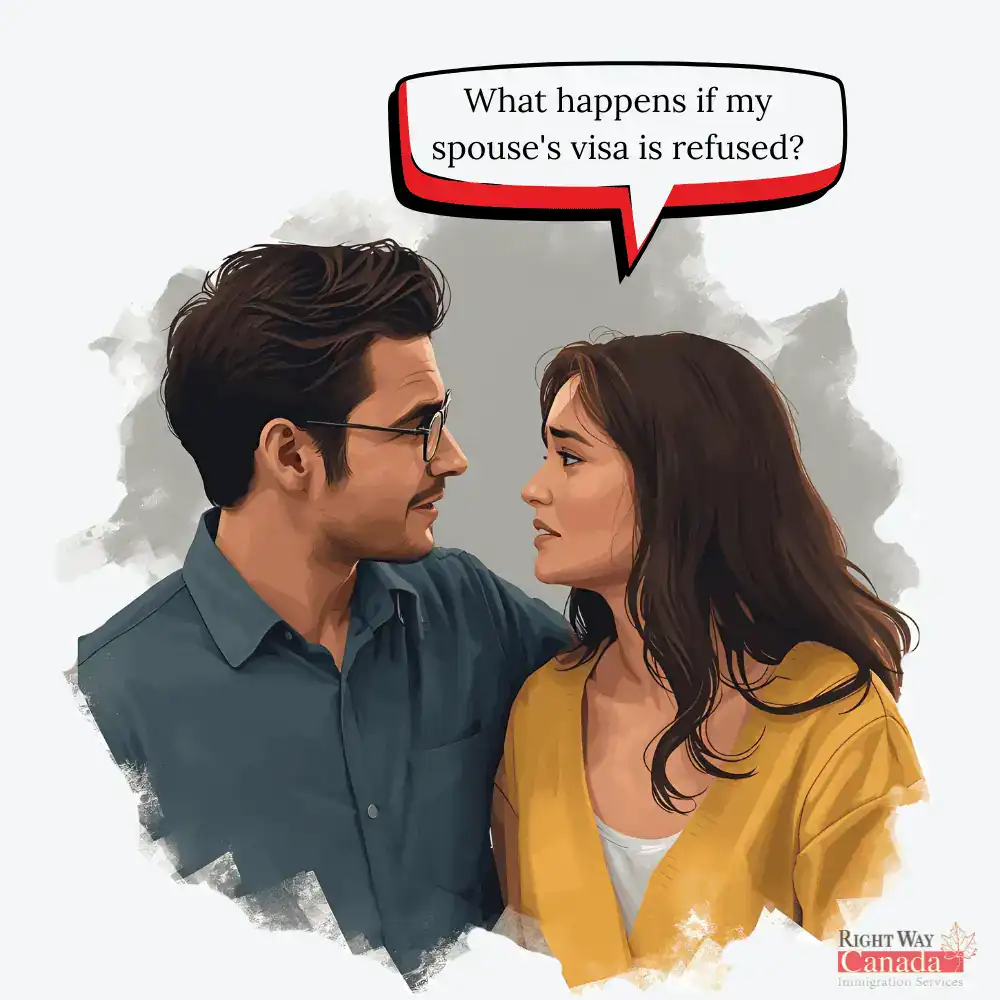 What happens if my spouse's visa is refused?