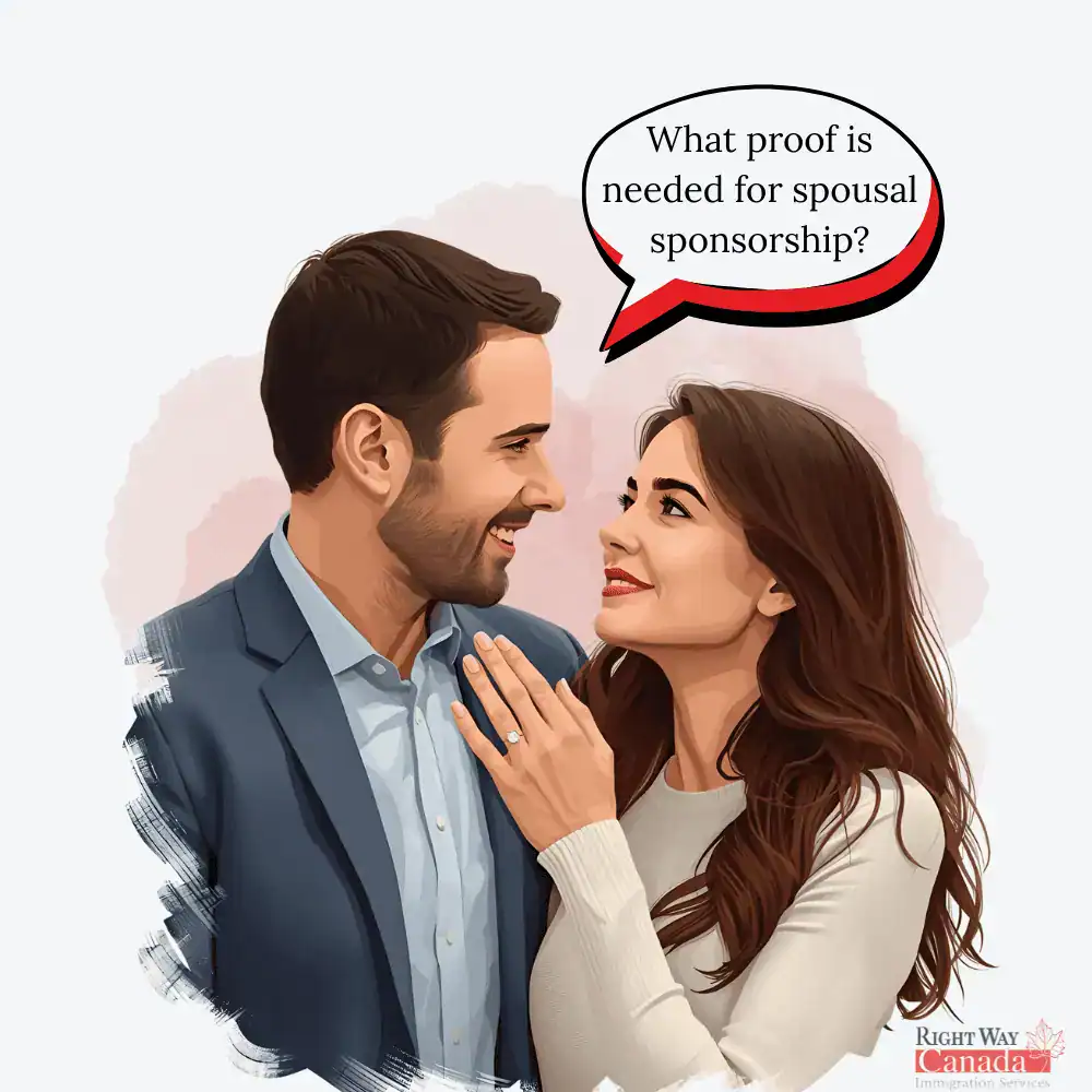 What proof is needed for spousal sponsorship?