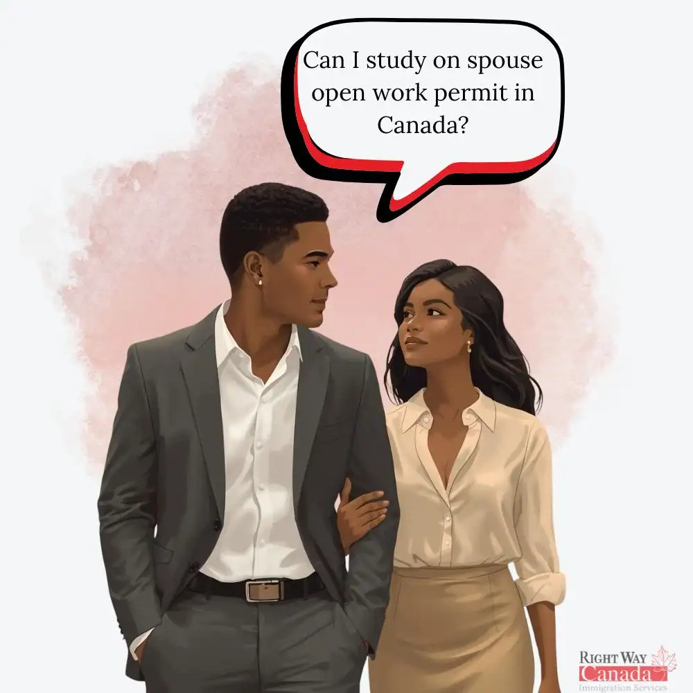 Can I study on a spouse open work permit in Canada?