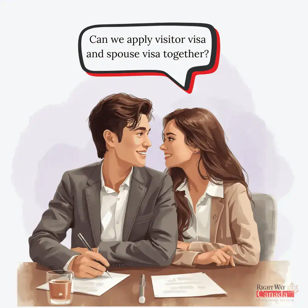 Can we apply visitor visa and spouse visa together?