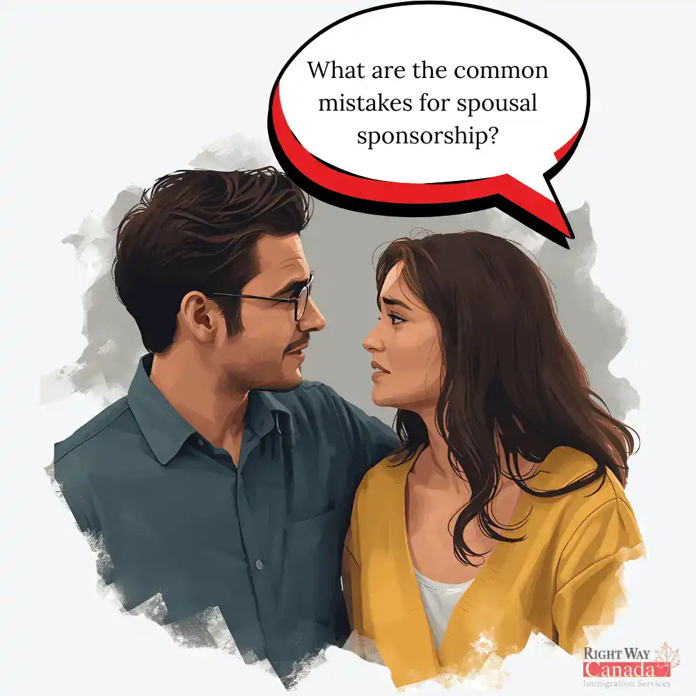 What are the common mistakes for spousal sponsorship?
