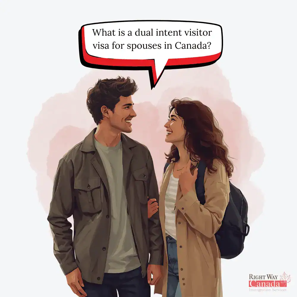 What is a dual intent visitor visa for spouses in Canada?