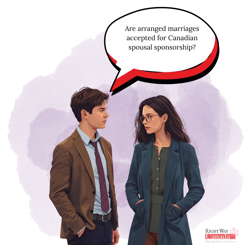 Are arranged marriages accepted for Canadian spousal sponsorship