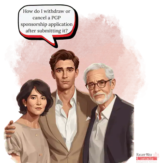 How do I withdraw or cancel a PGP sponsorship application after submitting it?