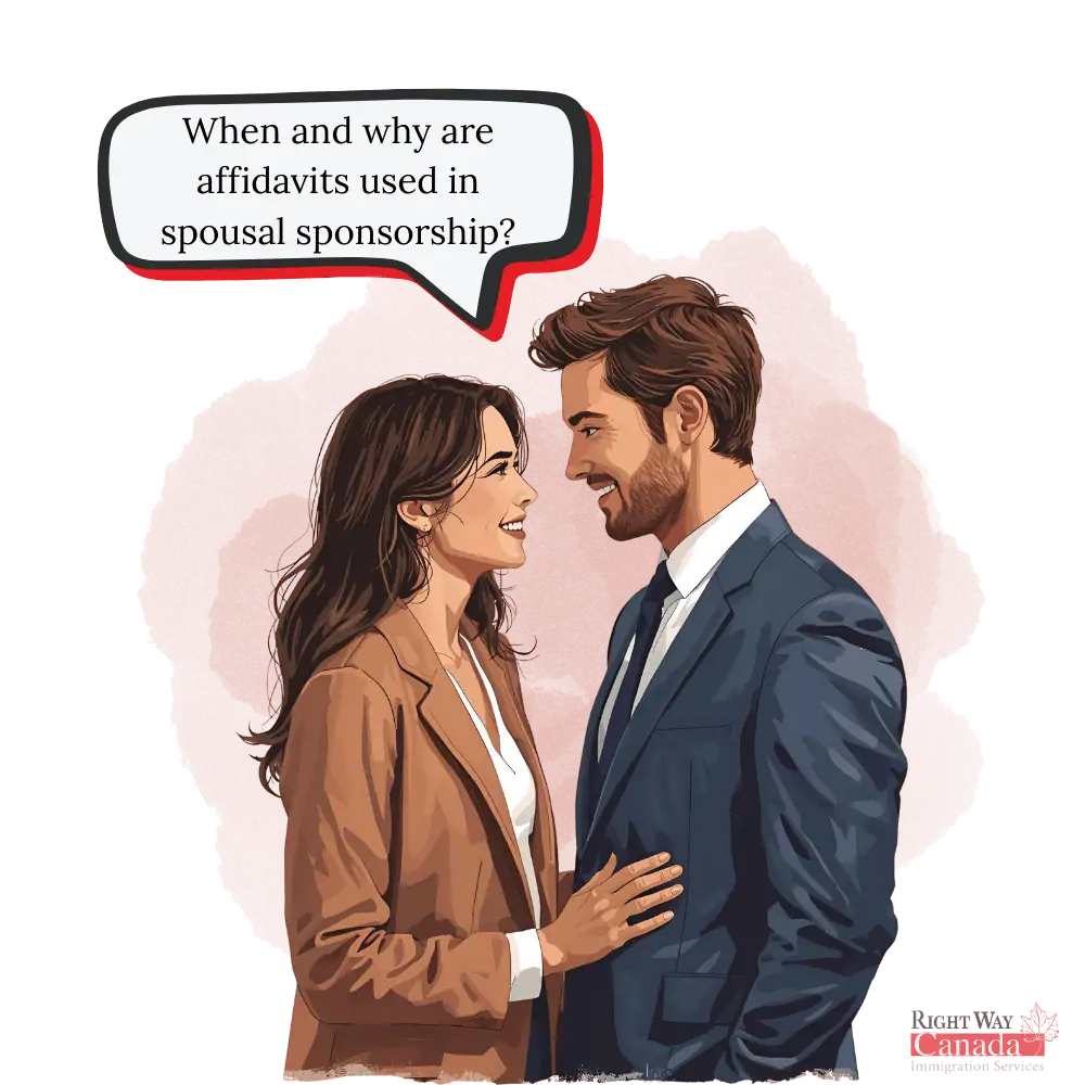 When and why are affidavits used in spousal sponsorship?
