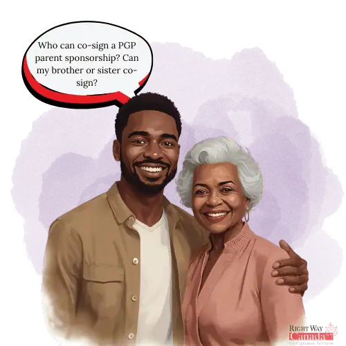 Who can co-sign a PGP parent sponsorship? Can my brother or sister co-sign?