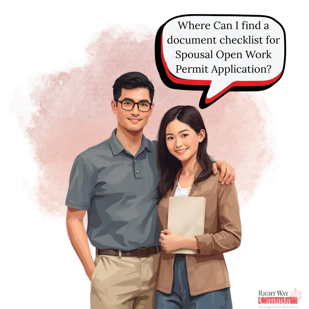 Where Can I find a document checklist for Spousal Open Work Permit Application?