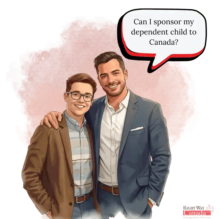 Parent And Child Representing Dependent Child Sponsorship In Canada