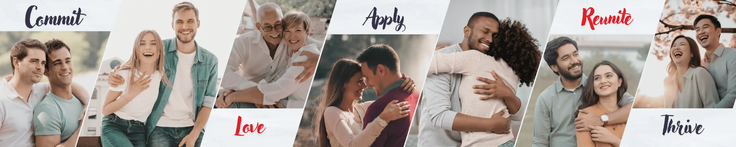 Banner Collage Of Diverse Couples For A Spousal Sponsorship Canada Guide