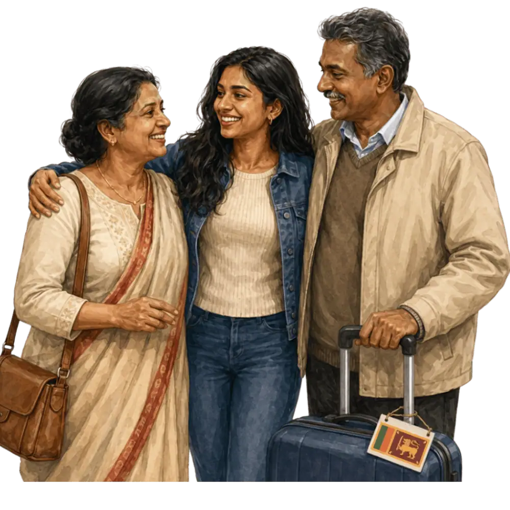 Parents and grandparents reuniting with family in Canada through a Super Visa application from Sri Lanka