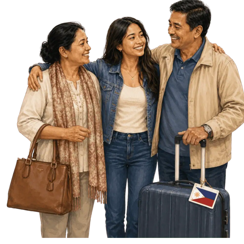 Parents and grandparents reuniting with family in Canada through a Super Visa application from the Philippines